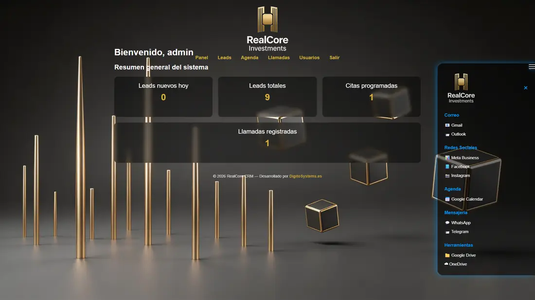Panel de REALCORE
